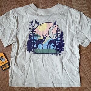 Carhartt Kids Beige Nature Graphic Tee size 4